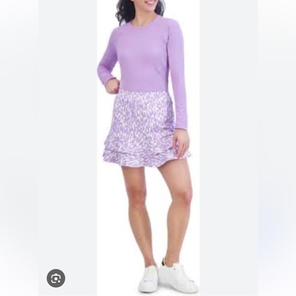 SAGE COLLECTIVE Flyer Floral Ruffle Hem Purple Skort Women’s SZ Small BRAND NEW - Picture 2 of 13